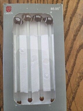 Carlton Cards Brown Football Swizzle Sticks - Set of 4